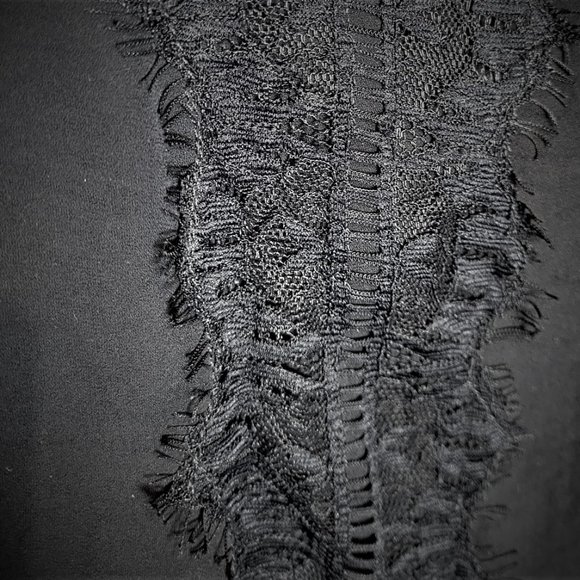 JOE FRESH Cap Sleeve Sheer Navy Blouse  Size Large - Picture 4 of 5